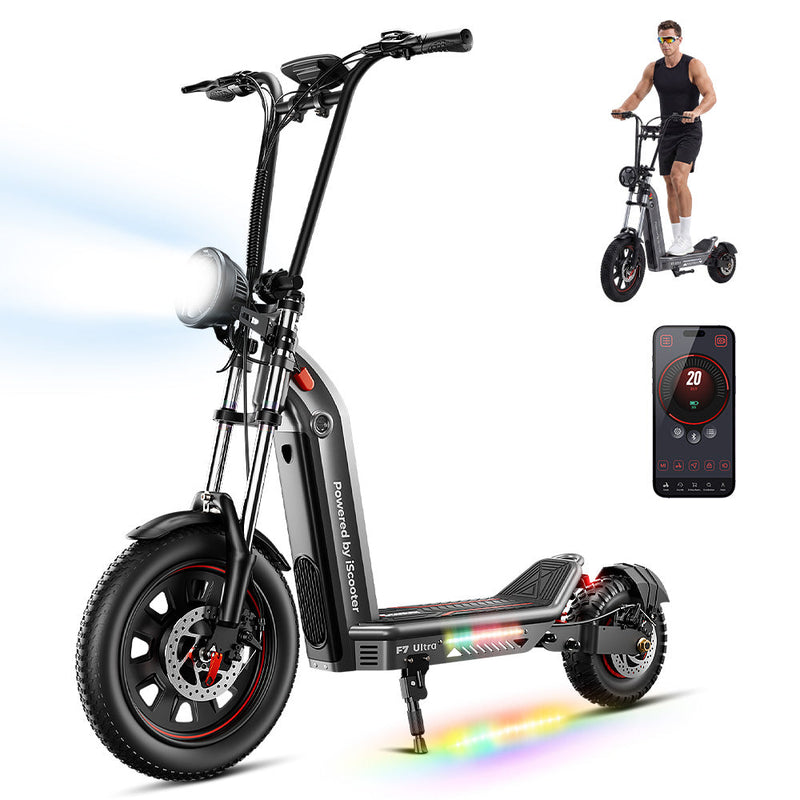 iScooter F7Ultra 1500W All-Terrain Electric Scooter with 38.5 N · m Max Torque Point