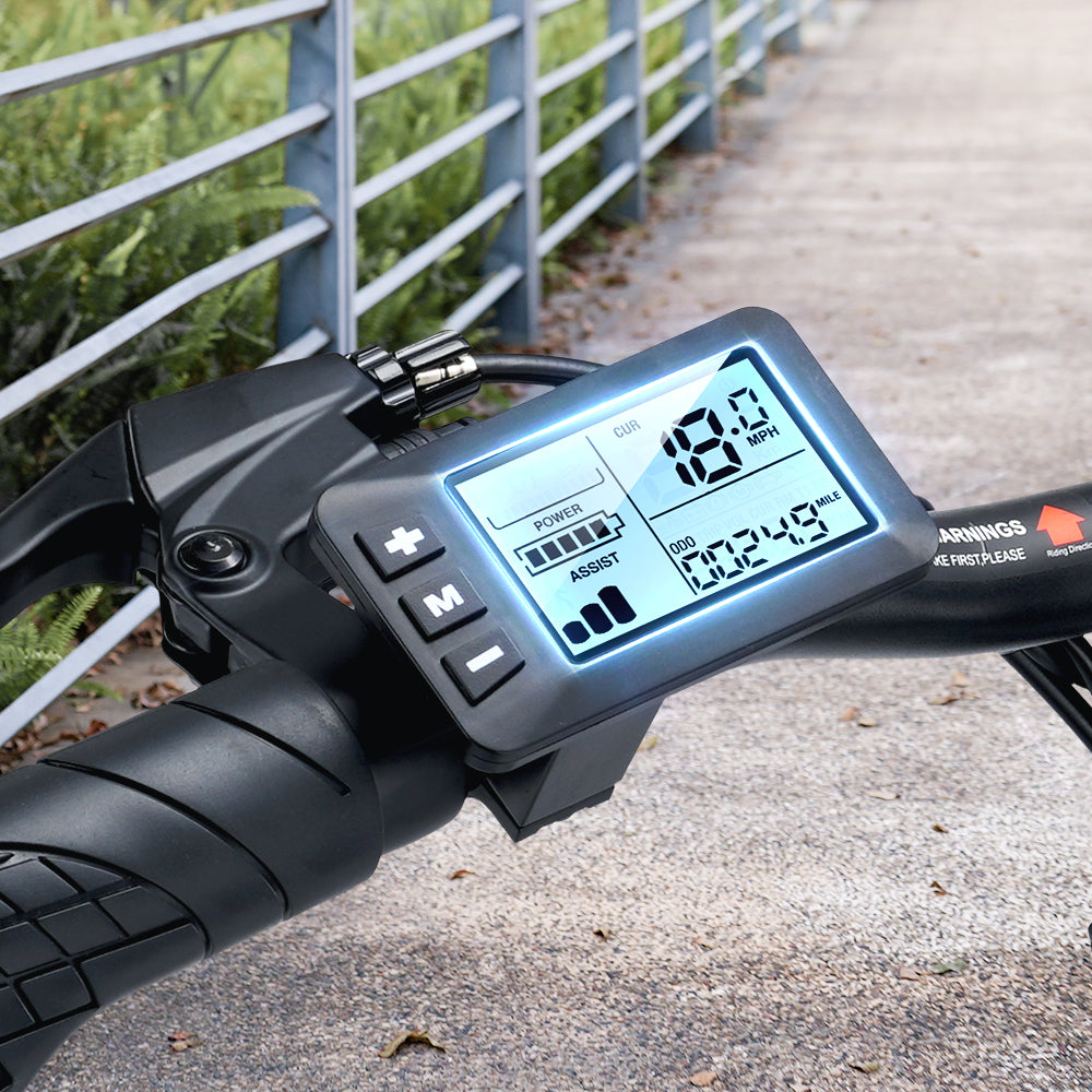 Elektrisk cykel med baglygter