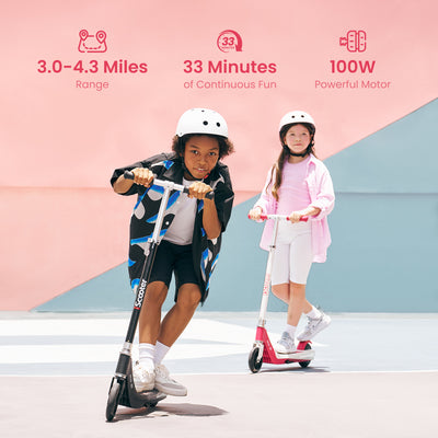 ISCOOTER IK1S Kids Electric Scooter con colorate ruote lampeggianti