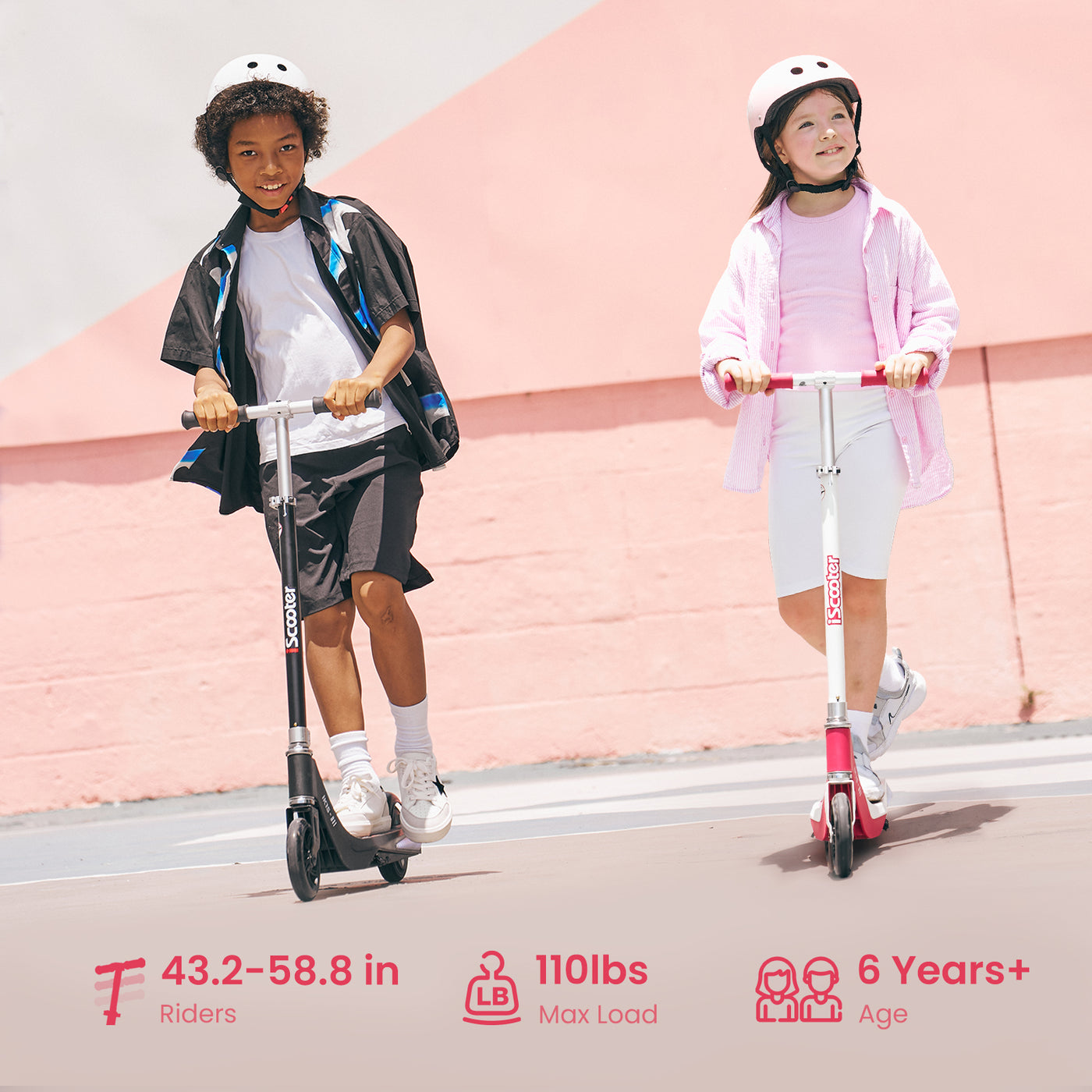 ISCOOTER IK1S Kids Electric Scooter con colorate ruote lampeggianti