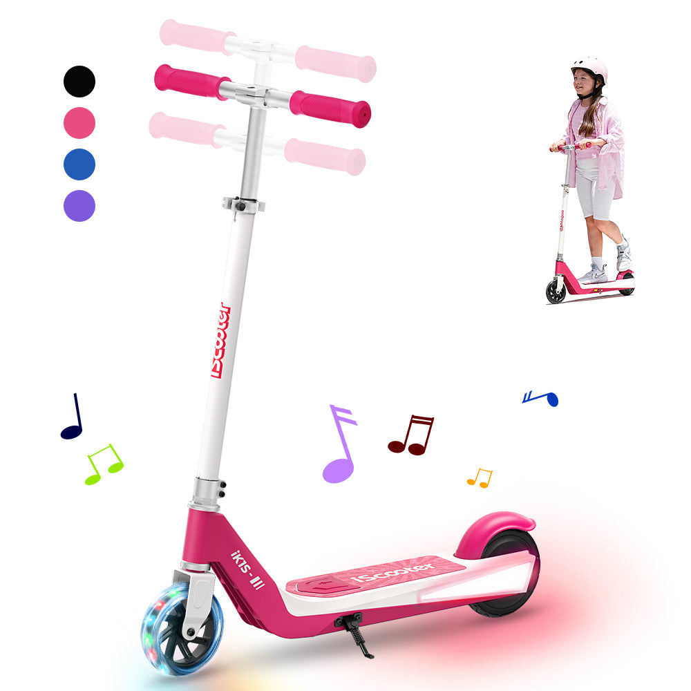 IScooter Mini M3 Trottinette Électrique 2 En 1 Enfants 3-8 Ans – Batterie 14,8 V 4,5 Ah, 2 Vitesses (6/10 Km/h), Guidon Réglable, Effets Lumineux