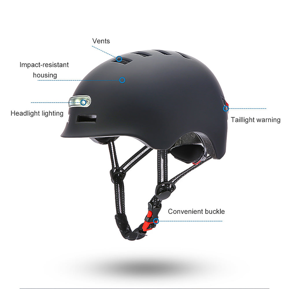 fahrradbeleuchtung helm Fahrrad-Scooter-Helm mit LED-Licht, verschiedene Farben, passend zu Ih
