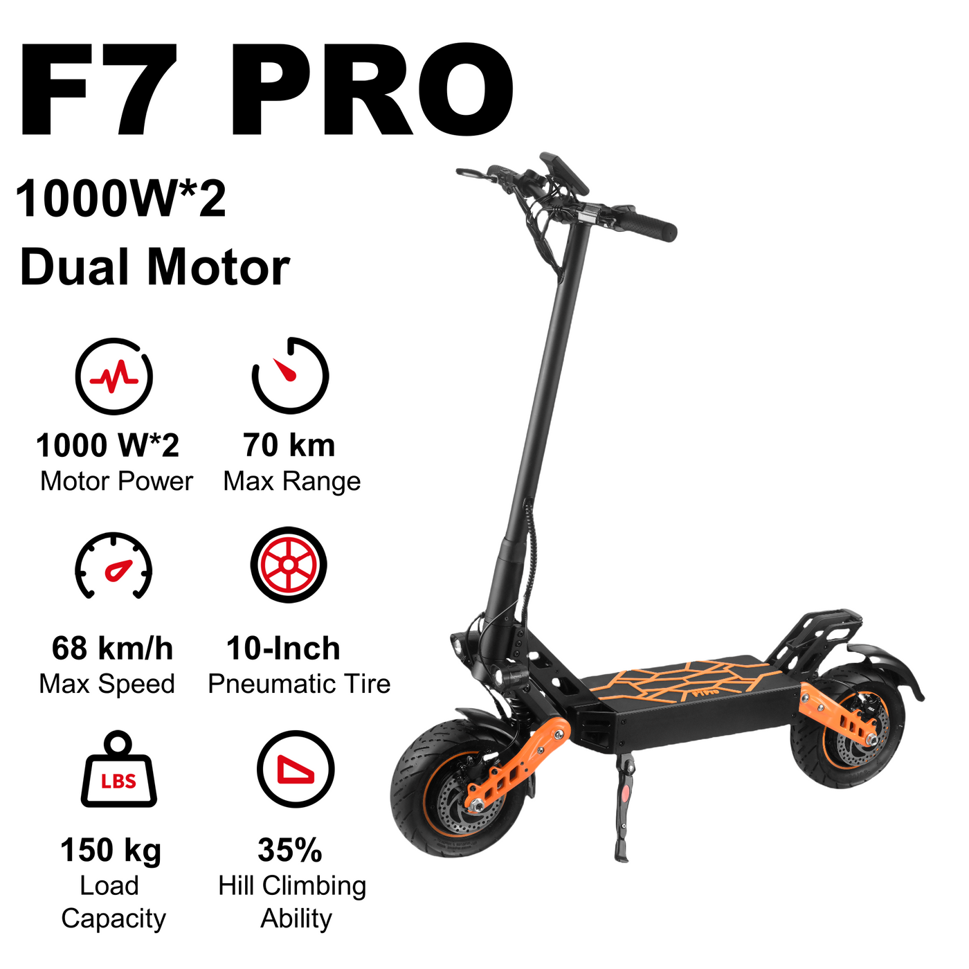 Iscooter IX6 1200W Off Road Electric Scooter med NFC Key