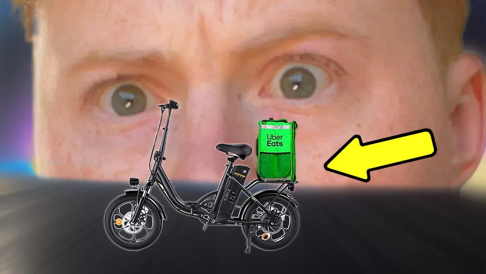 Jeg leverte hurtigmat på VERDENS MINSTE e-sykkel! Leveringsrytter POV