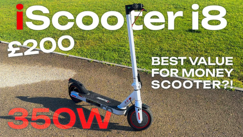 iScooter i8 electric scooter: unboxes the scooter and takes it for a test ride, showcasing its performance on different terrains and speeds.