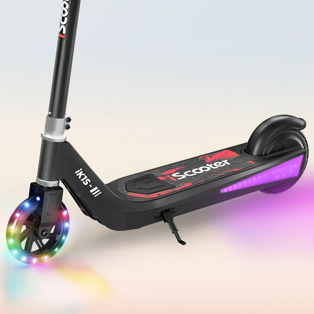 ISCOOTER IK1S Kids Electric Scooter con colorate ruote lampeggianti