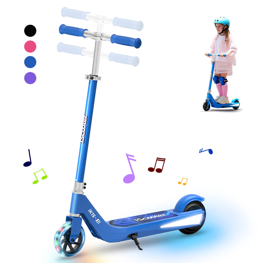 ISCOOTER IK1S Kids Electric Scooter con colorate ruote lampeggianti