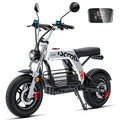 iScooter DX5Pro 2000W el sparkesykkel med sete og stor kurv - mopedstil