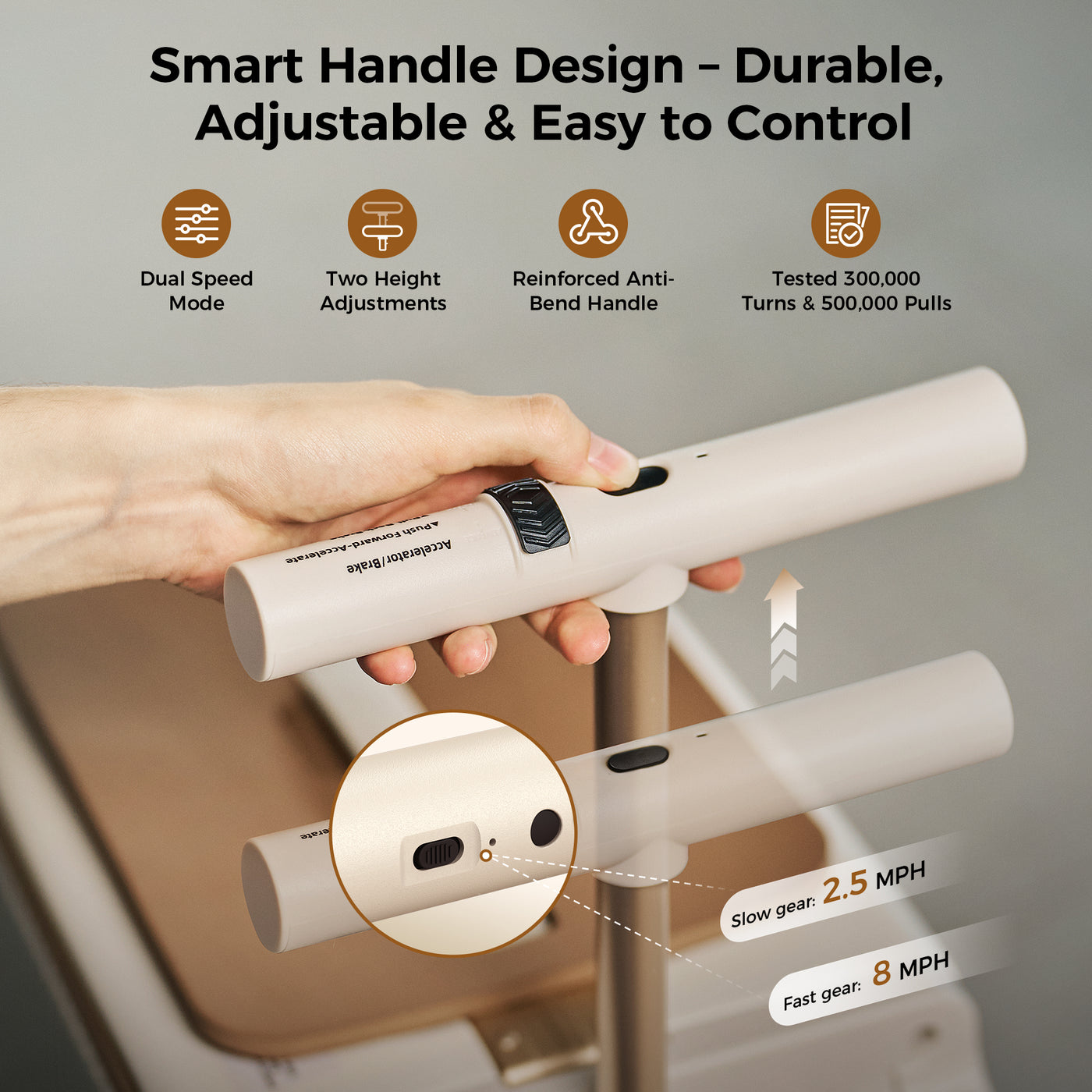 iScooter 20''250W Electric Riding Luggage 95.7Wh Flight-Compliant Battery