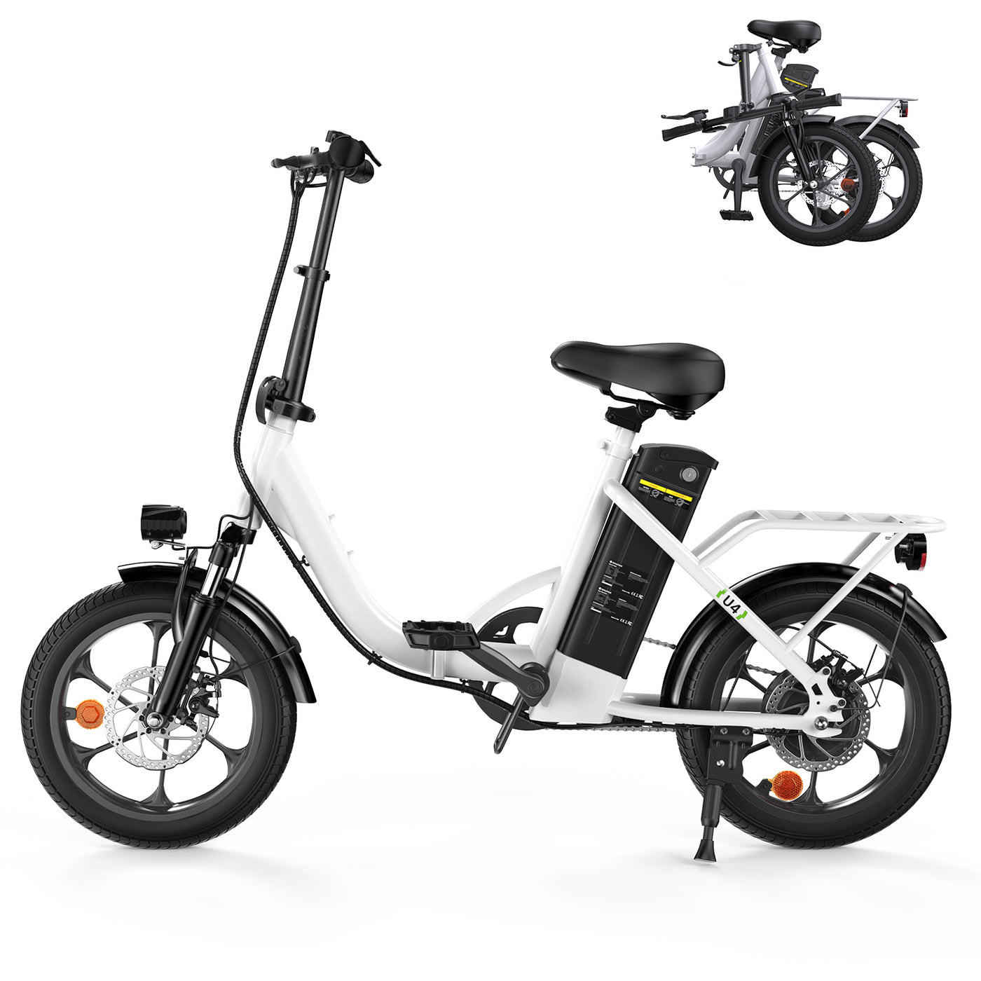 U4 lage stap door opvouwbare elektrische fiets