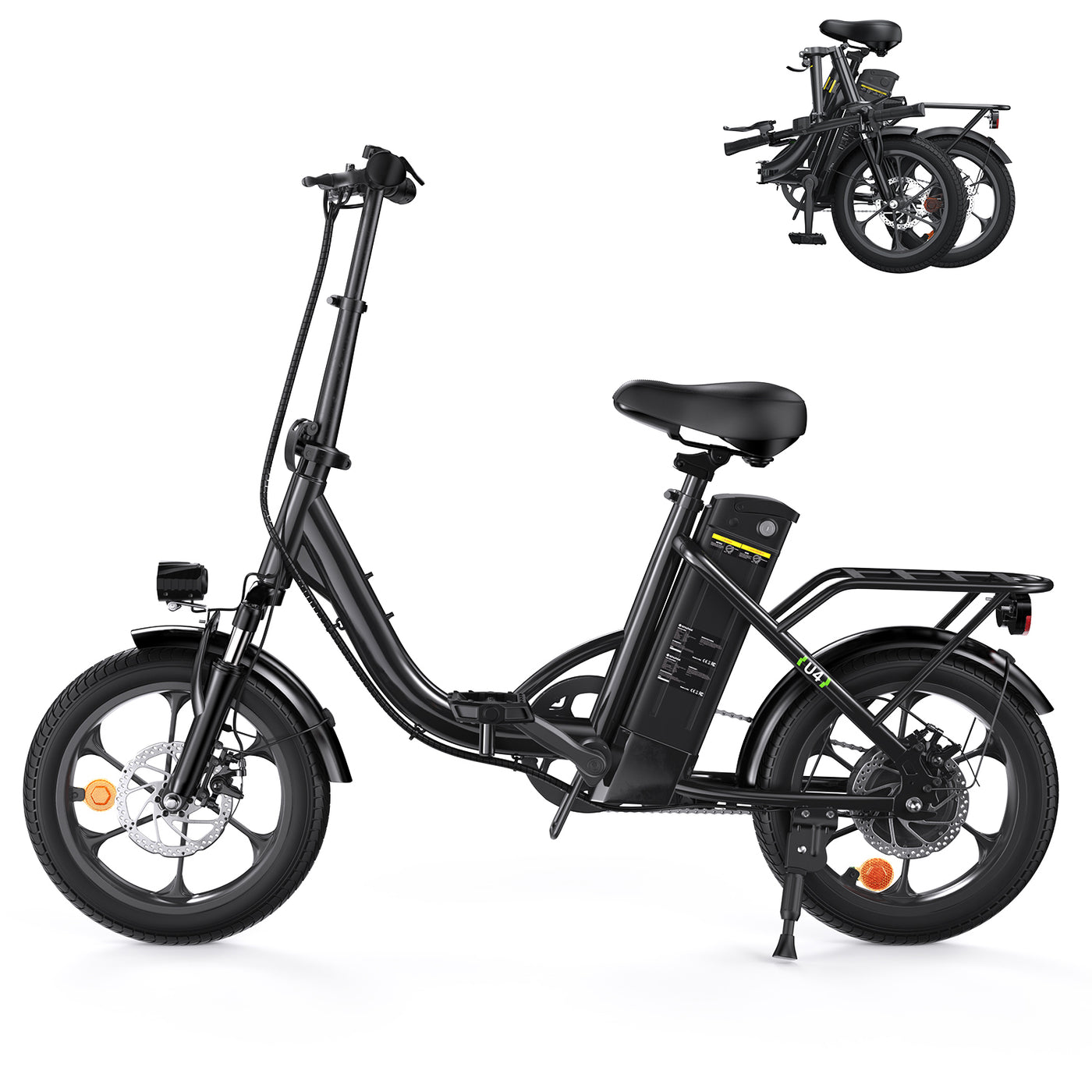 U4 lage stap door opvouwbare elektrische fiets