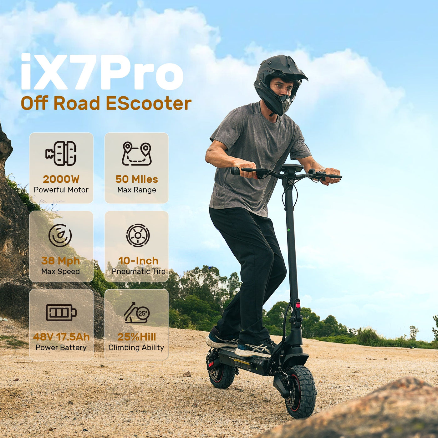 Iscooter IX7Pro 2000W Off Road Electric Scooter