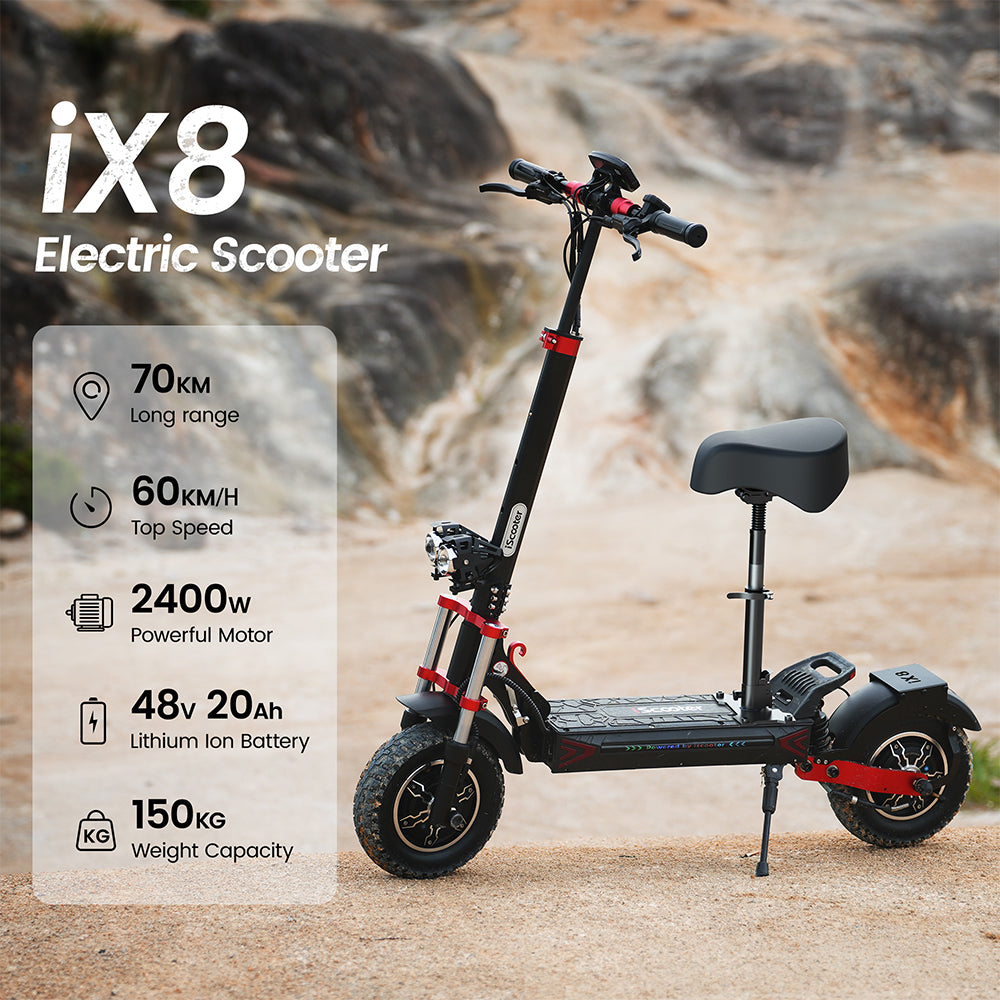 iScooter iX6 1200W Off Road Electric Scooter With NFC Key