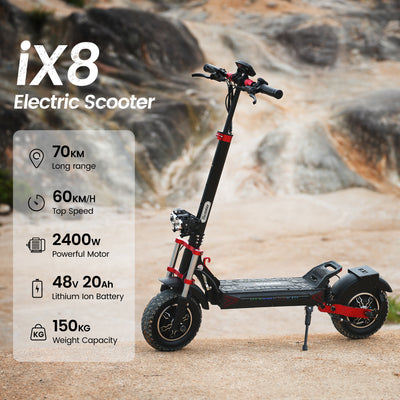 iScooter iX6 1200W Off Road Electric Scooter With NFC Key