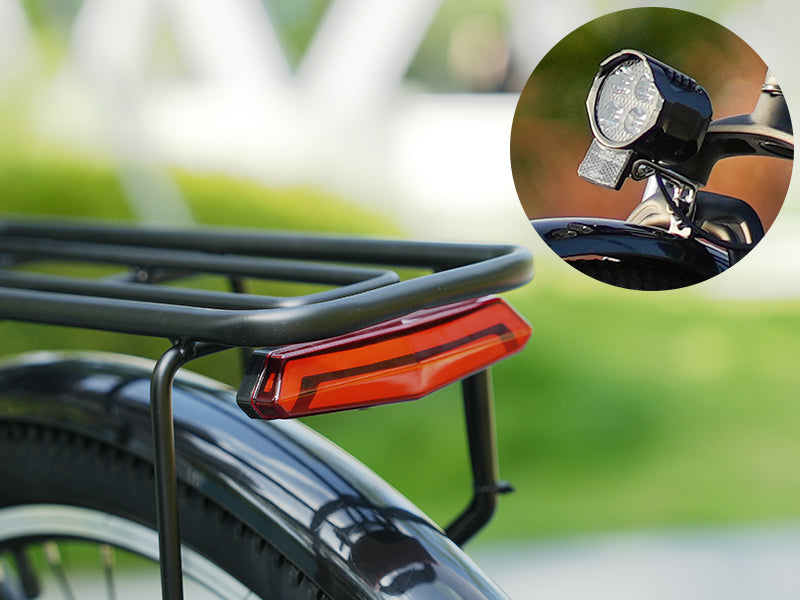 Legierungstahl Klapprahmen Elektrofahrrad vorne und hintere Licht