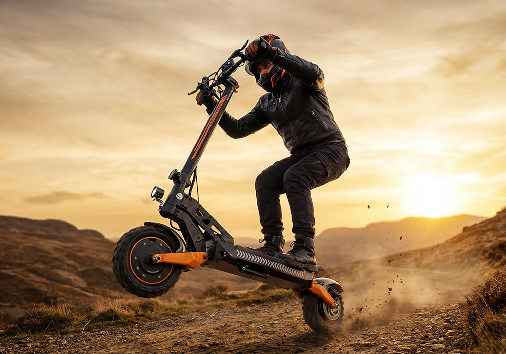 iScooter DX5Pro 2000W Electric Scooter with Seat & Large Basket - Moped Style